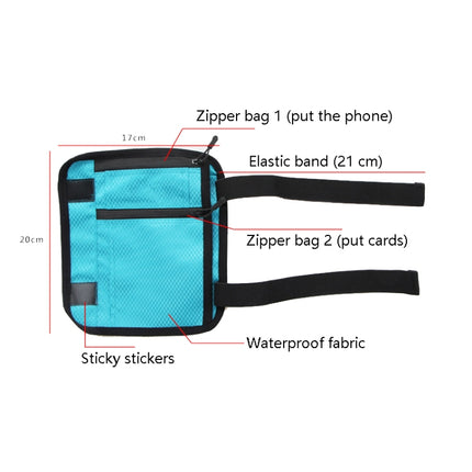 189 Sports Leg Bag Mini Mobile Phone Feet Bag(Blue)-garmade.com
