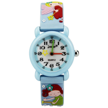 JNEW A335-86195 Children Cute Cartoon Waterproof Time Cognitive Quartz Watch(Magic Fairy (Blue))-garmade.com