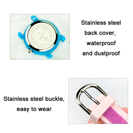 JNEW A335-86195 Children Cute Cartoon Waterproof Time Cognitive Quartz Watch(Sakura (Purple))-garmade.com