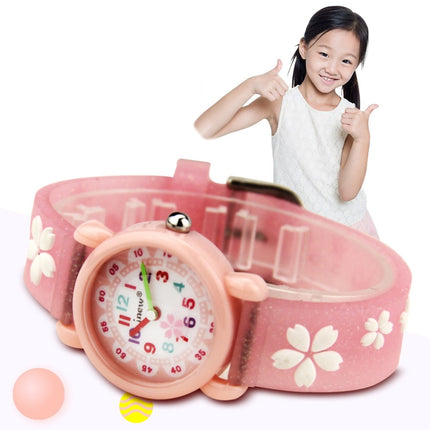 JNEW A335-86195 Children Cute Cartoon Waterproof Time Cognitive Quartz Watch(Magic Fairy (Rose Red))-garmade.com