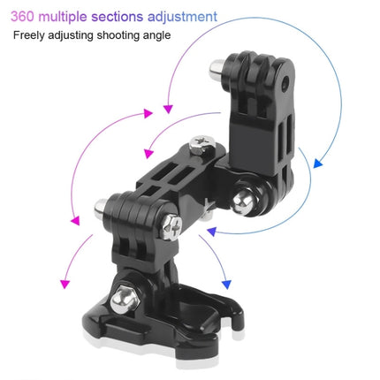 2 Set Cycling Helmet Adhesive Multi-Joint Arm Fixed Mount Set for DJI Osmo Action, GoPro HERO9 Black / HERO8 Black /7 /6 /5 /5 Session /4 Session /4 /3+ /3 /2 /1, Xiaoyi and Other Action Cameras Style 3-garmade.com