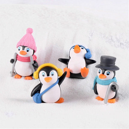 2 Sets Winter Penguin Doll Mobile Phone Pendant Toy Fleshy Decoration, Specification:Set of 4-garmade.com