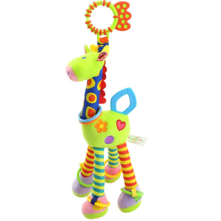 Baby Carriage Hanging Toy 0-1 Year Old Bell Teether Giraffe Bed Bell(Green)-garmade.com