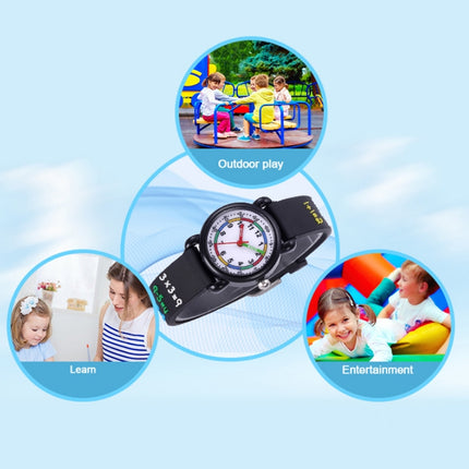 JNEW A335-20093 Children 3D Mathematical Calculations Waterproof Cartoon Watch(Rubber Shell Black)-garmade.com