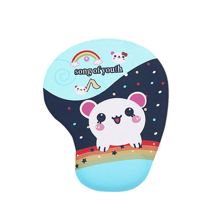 2 PCS Silicone Comfortable Padded Non-Slip Hand Rest Wristband Mouse Pad, Colour: Rainbow Mouse-garmade.com