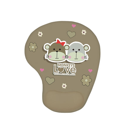 2 PCS Silicone Comfortable Padded Non-Slip Hand Rest Wristband Mouse Pad, Colour: Couple Monkey-garmade.com