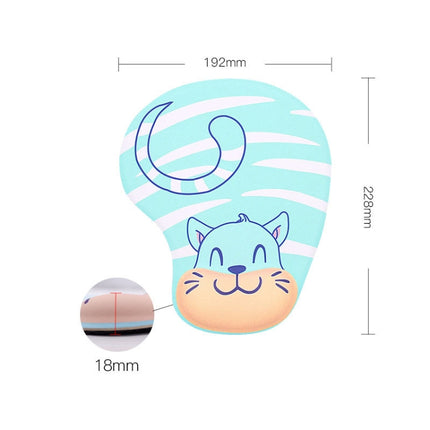 2 PCS Silicone Comfortable Padded Non-Slip Hand Rest Wristband Mouse Pad, Colour: Chocolate Cat-garmade.com