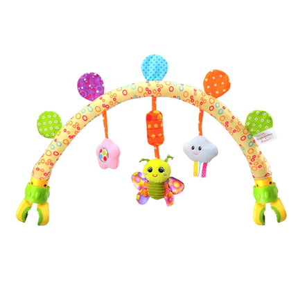 Happy Monkey 0-1 Years Old Baby Car Bed Clip Wind Chimes Stuffed Animal Toy Pendant(3C Sky Animals)-garmade.com