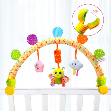 Happy Monkey 0-1 Years Old Baby Car Bed Clip Wind Chimes Stuffed Animal Toy Pendant(3B Ocean Animals)-garmade.com
