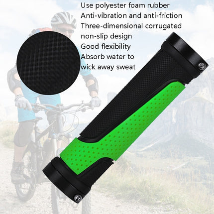 2 Pairs BG-0404 Bicycle Rubber Handle Cover The Mountain Bike Bilateral Lock Dead Anti-Slip Handle Cover(Red)-garmade.com