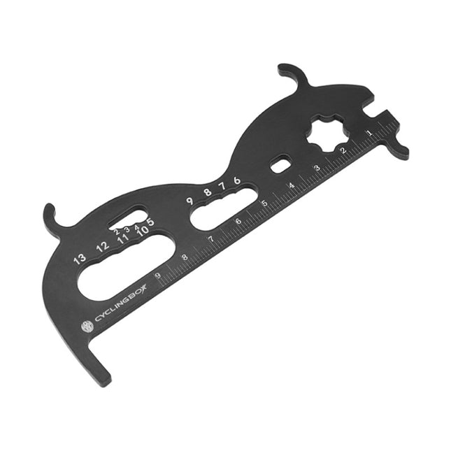 3 PCS CYCLINGBOX Mountain Bicycle Chain Wear Measuring Ruler Measuring Chain Ruler Inspection Tool(Black)-garmade.com