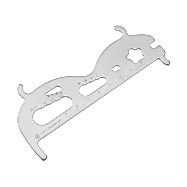 3 PCS CYCLINGBOX Mountain Bicycle Chain Wear Measuring Ruler Measuring Chain Ruler Inspection Tool(Silver)-garmade.com