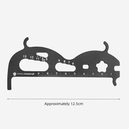 3 PCS CYCLINGBOX Mountain Bicycle Chain Wear Measuring Ruler Measuring Chain Ruler Inspection Tool(Black)-garmade.com