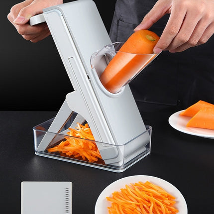 Hand Cutting Cutter Kitchen Lever Slicer Pressing Grater(Simple Blue)-garmade.com