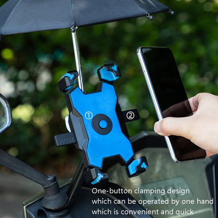 CYCLINGBOX Bicycle Mobile Phone Bracket With Parasol Rider Mobile Phone Frame, Style: Handlebar Installation (Yellow)-garmade.com