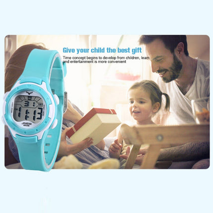 JNEW 9688-2 Children Multifunctional Colorful Backlight Waterproof Sports Digital Watch(Cyan)-garmade.com