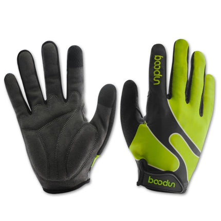 Boodun Bicycle Gloves Long Finger Cycling Glove Sports Outdoor Elastic Touch Screen Gloves, Size: S(Green)-garmade.com