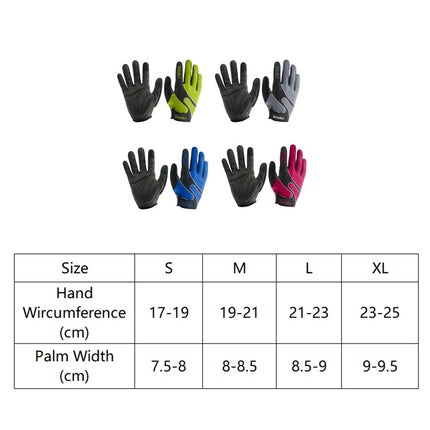 Boodun Bicycle Gloves Long Finger Cycling Glove Sports Outdoor Elastic Touch Screen Gloves, Size: S(Blue)-garmade.com