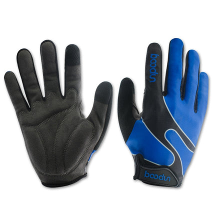 Boodun Bicycle Gloves Long Finger Cycling Glove Sports Outdoor Elastic Touch Screen Gloves, Size: M(Blue)-garmade.com