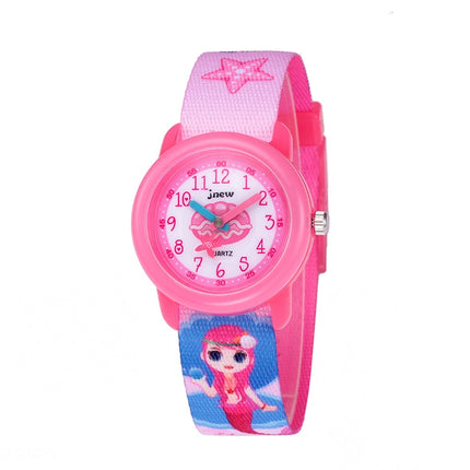 JNEW A369-86355 Children Cartoon Waterproof Quartz Watch(Mermaid)-garmade.com