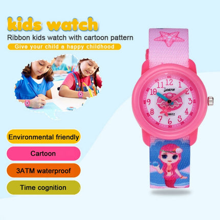 JNEW A369-86355 Children Cartoon Waterproof Quartz Watch(Mermaid)-garmade.com