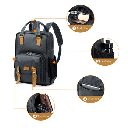 272 Wearable Shoulder Camera Bag Waterproof SLR Digital Camera Bag(Khaki)-garmade.com