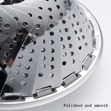 Thickened And Retractable Stainless Steel Round Steamer, Specification: Upgrade Small (9 Inch)-garmade.com