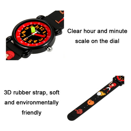 JNEW A335-86131 Children Cartoon 3D Baseball Boy Silicone Strap Waterproof Quartz Watch(Blue)-garmade.com