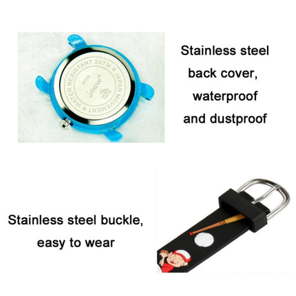 JNEW A335-86131 Children Cartoon 3D Baseball Boy Silicone Strap Waterproof Quartz Watch(Blue)-garmade.com