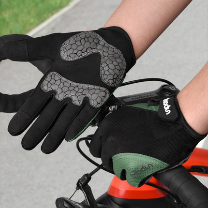 Boodun Riding Gloves Splicing Long Finger Bike Gloves Outdoor Sports Gloves, Size: XL(Black)-garmade.com