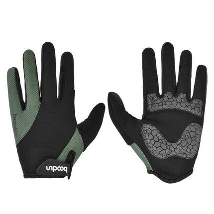 Boodun Riding Gloves Splicing Long Finger Bike Gloves Outdoor Sports Gloves, Size: XXL(Green)-garmade.com