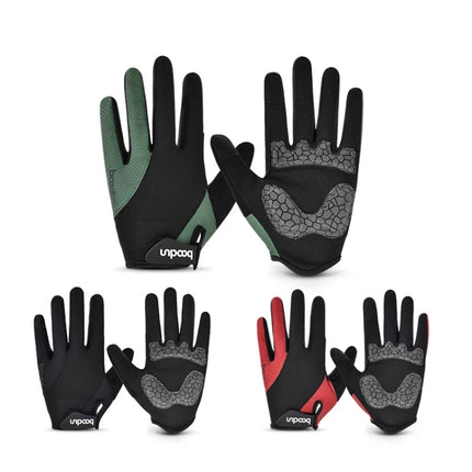 Boodun Riding Gloves Splicing Long Finger Bike Gloves Outdoor Sports Gloves, Size: XXL(Red)-garmade.com