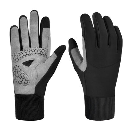 Boodun Long Finger Cycling Gloves Outdoor Sports Hiking Bike Gloves, Size: M(Black)-garmade.com