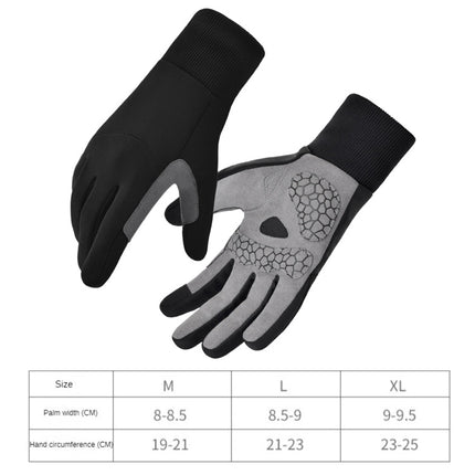 Boodun Long Finger Cycling Gloves Outdoor Sports Hiking Bike Gloves, Size: M(Dark Grey)-garmade.com