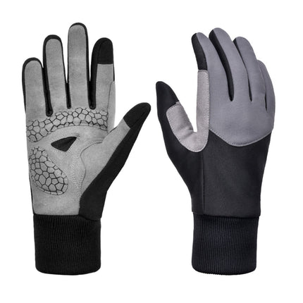 Boodun Long Finger Cycling Gloves Outdoor Sports Hiking Bike Gloves, Size: L(Dark Grey)-garmade.com