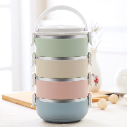 Gradient Color Lunch Box Food Bento Box Stainless Steel Container(4 Layer)-garmade.com