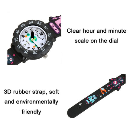 JNEW A342-86170 Children Cartoon Jelly Silicone Strap Quartz Watch(Robot)-garmade.com