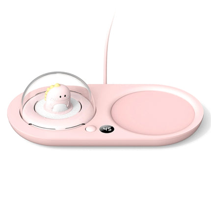 Night Light Aromatherapy Warming Coaster Milk Heating Constant Temperature Coaster, EU Plug(Pink)-garmade.com