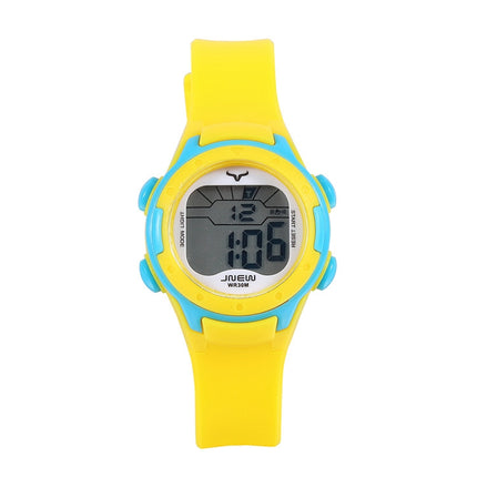 JNEW 9688-28 Children Multi-Function Colorful Backlight Waterproof Sports Electronic Watch(Yellow)-garmade.com