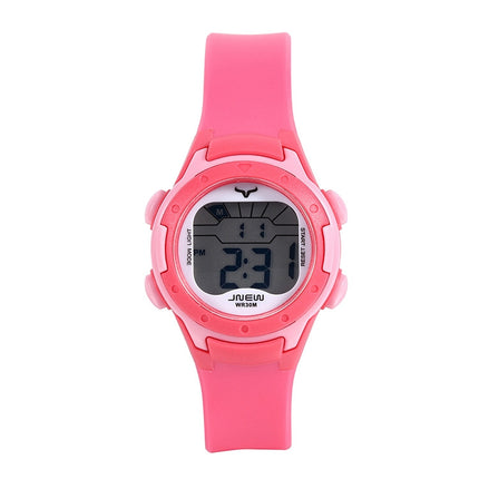 JNEW 9688-6 Children Multi-Function Colorful Backlight Waterproof Sports Electronic Watch(Rose Red)-garmade.com