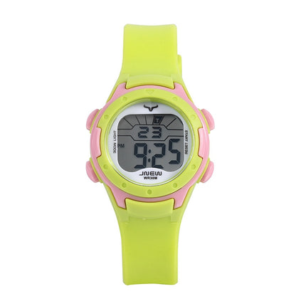 JNEW 9688-29 Children Multi-Function Colorful Backlight Waterproof Sports Electronic Watch(Fluorescent Green)-garmade.com