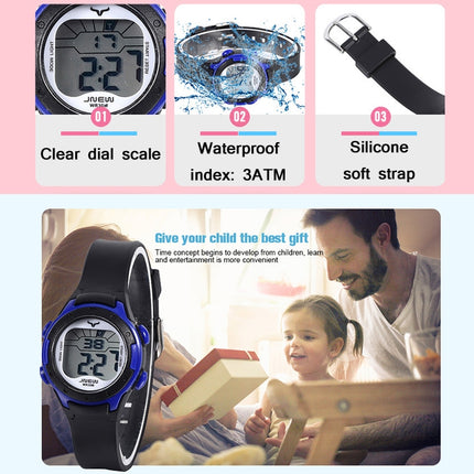 JNEW 9688-6 Children Multi-Function Colorful Backlight Waterproof Sports Electronic Watch(Rose Red)-garmade.com