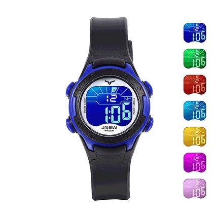 JNEW 9688-29 Children Multi-Function Colorful Backlight Waterproof Sports Electronic Watch(Fluorescent Green)-garmade.com