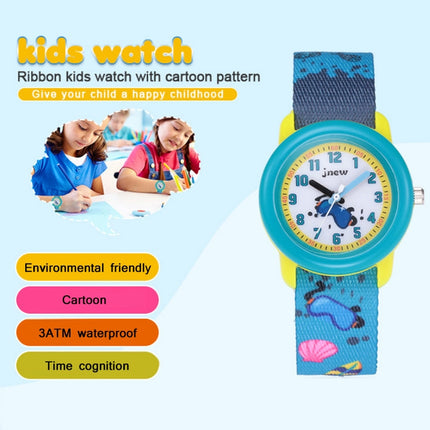 JNEW A369-86336 Children Cartoon Waterproof Time Cognitive Ribbon Watch(Summer Beach)-garmade.com