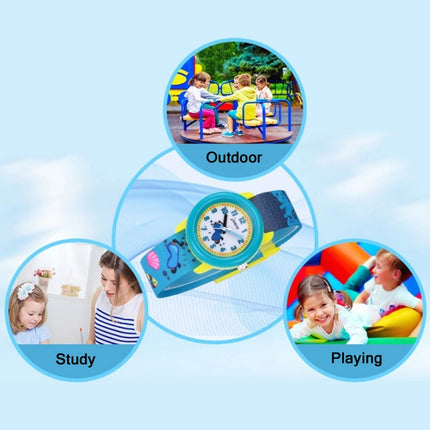 JNEW A369-86336 Children Cartoon Waterproof Time Cognitive Ribbon Watch(Summer Beach)-garmade.com