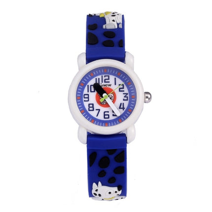 JNEW A335-86219 Children Silicone Jelly Cartoon Quartz Watch(Spotted Dog)-garmade.com