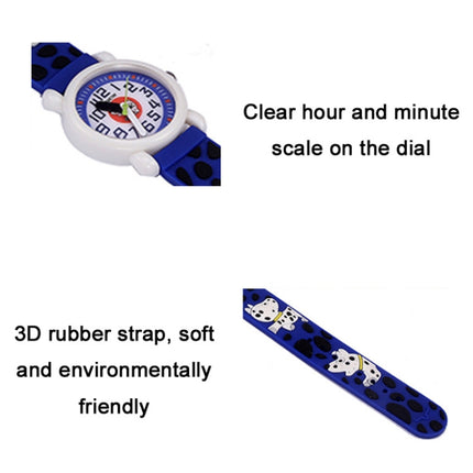 JNEW A335-86219 Children Silicone Jelly Cartoon Quartz Watch(Spotted Dog)-garmade.com