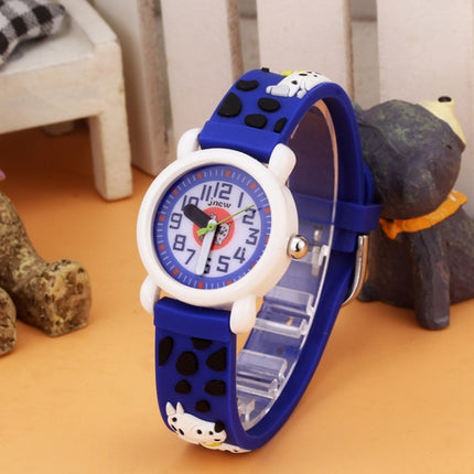 JNEW A335-86219 Children Silicone Jelly Cartoon Quartz Watch(Spotted Dog)-garmade.com