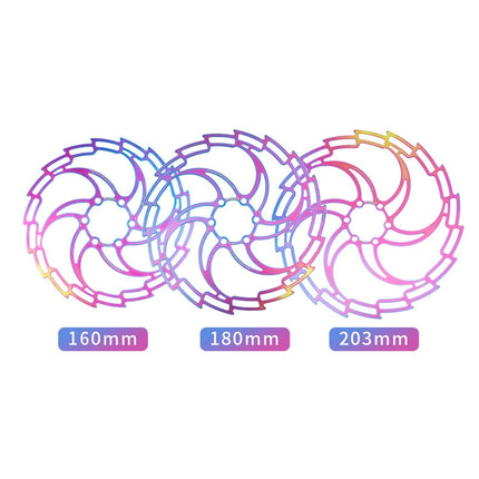 IIIPRO Bike Disc Mountain Bike Hollow Disc Dish Six Nail Brake Pad, Style: 160mm-garmade.com