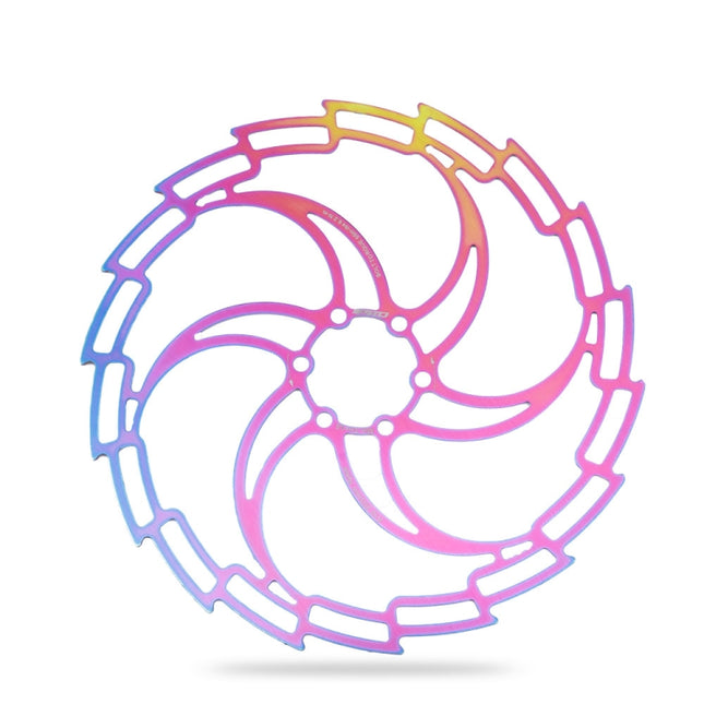 IIIPRO Bike Disc Mountain Bike Hollow Disc Dish Six Nail Brake Pad, Style: 203mm-garmade.com